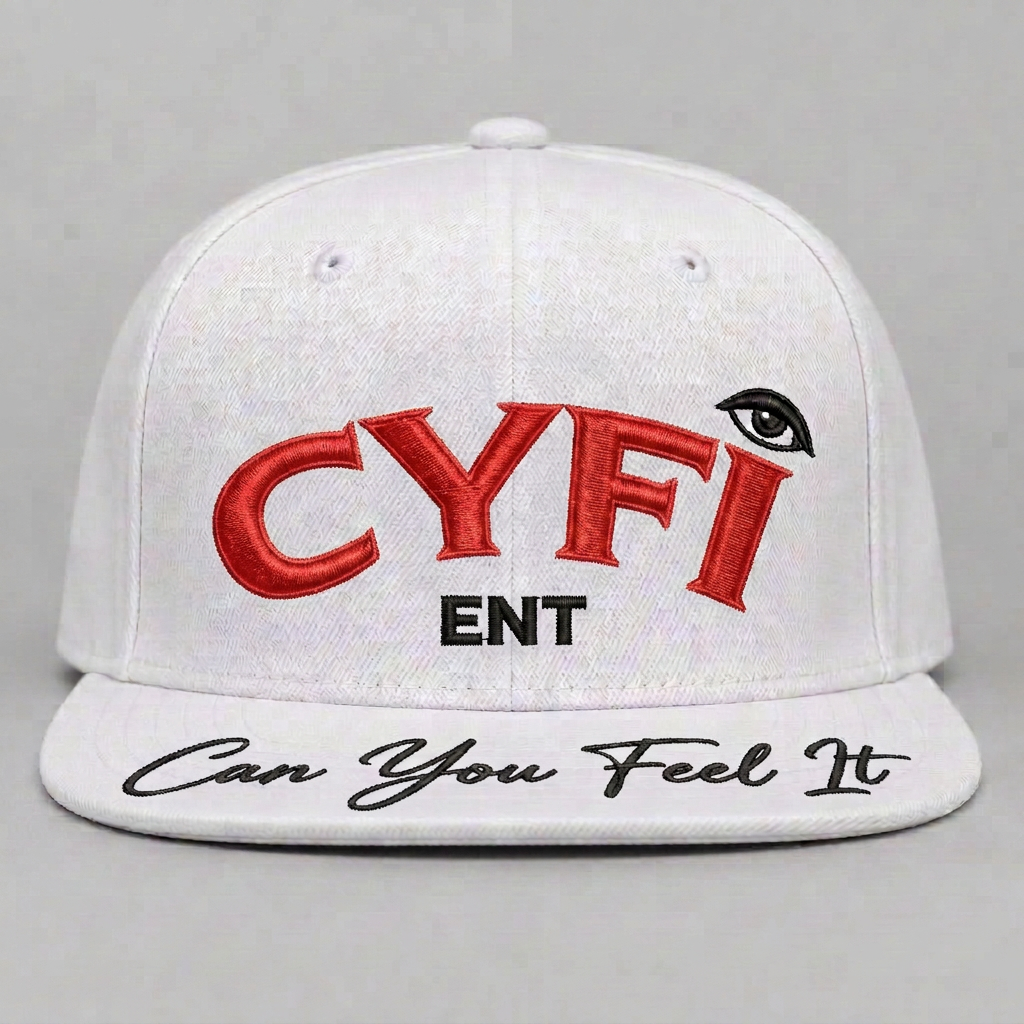 CYFI Snapback — Red Logo — Brim White